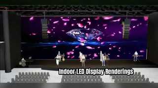 屋内 LED ディスプレイのレンダリング