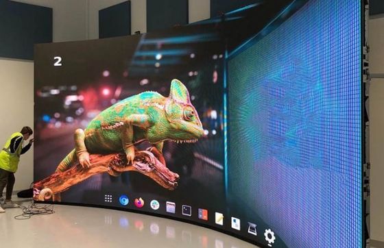簡単にインストール,耐久性P3.91 室内/室外 LED スクリーン ステージ バックグラウンド カーブ LED ディスプレイ