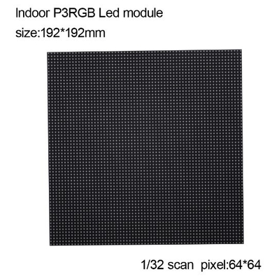 フル カラーLEDのマトリックス モジュール192x192mm 64x64pixel P3屋内SMD2121 LED表示スクリーン