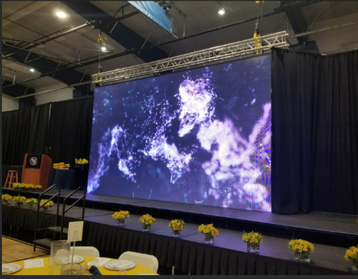 屋内フル カラーP3.91は段階の背景幕スクリーンFCC 64x64ピクセル ビデオ壁を導いた