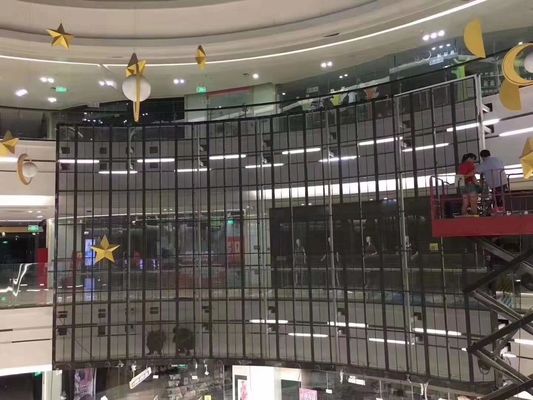 高透明度透明ガラスLEDスクリーン 広い視角と低消費電力