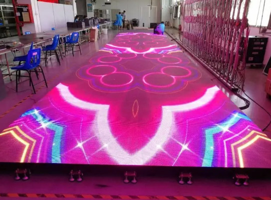 軽量 室内/室外 LED 床タイルスクリーン RGB 変色照明