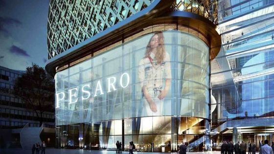 3m*2.5m 透明グリルLEDスクリーン、小売店のカーテン窓用