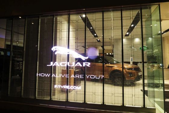 3m*2.5m 透明グリルLEDスクリーン、小売店のカーテン窓用