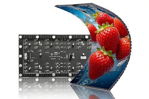 LEDフレキシブルモジュールマトリックスディスプレイパネル 3840Hz ISO14001 マグネット吸着設置