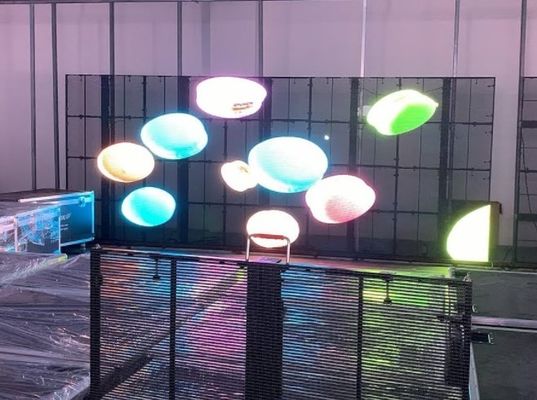 1000×500mm 透明ガラスLEDディスプレイ 広告ディスプレイ 32873 ピクセル ODM FCC