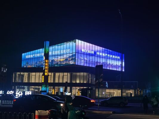 高輝度フルカラーLED透明スクリーン（カスタムサイズ、屋内・屋外兼用）